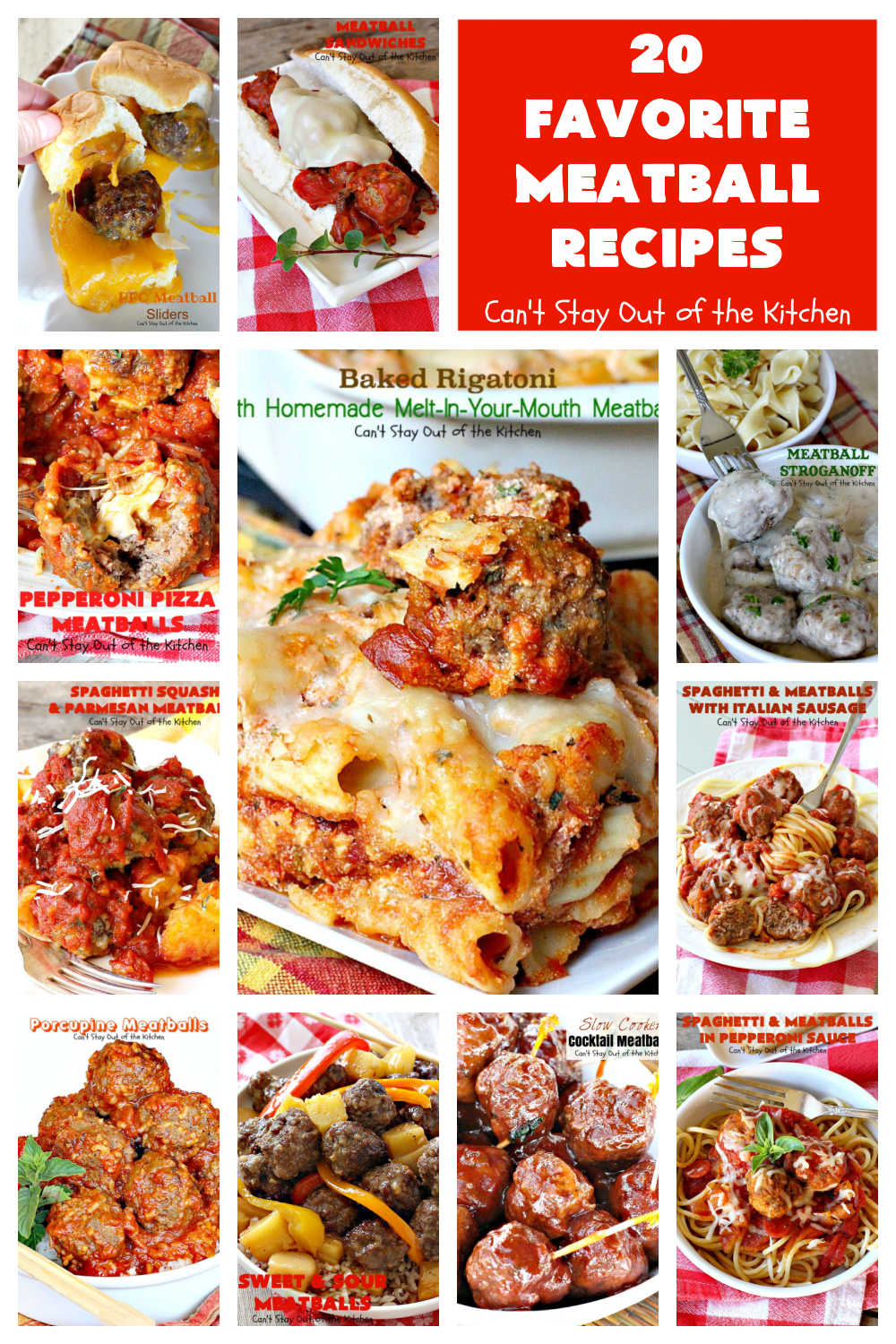 20 Favorite Meatball Recipes | Can't Stay Out of the Kitchen | #appetizers, #sliders & #sandwiches & lots of different ways to enjoy #meatballs without every version being #SpaghettiAndMeatballs! #beef #20FavoriteMeatballRecipes #MeatballRecipes