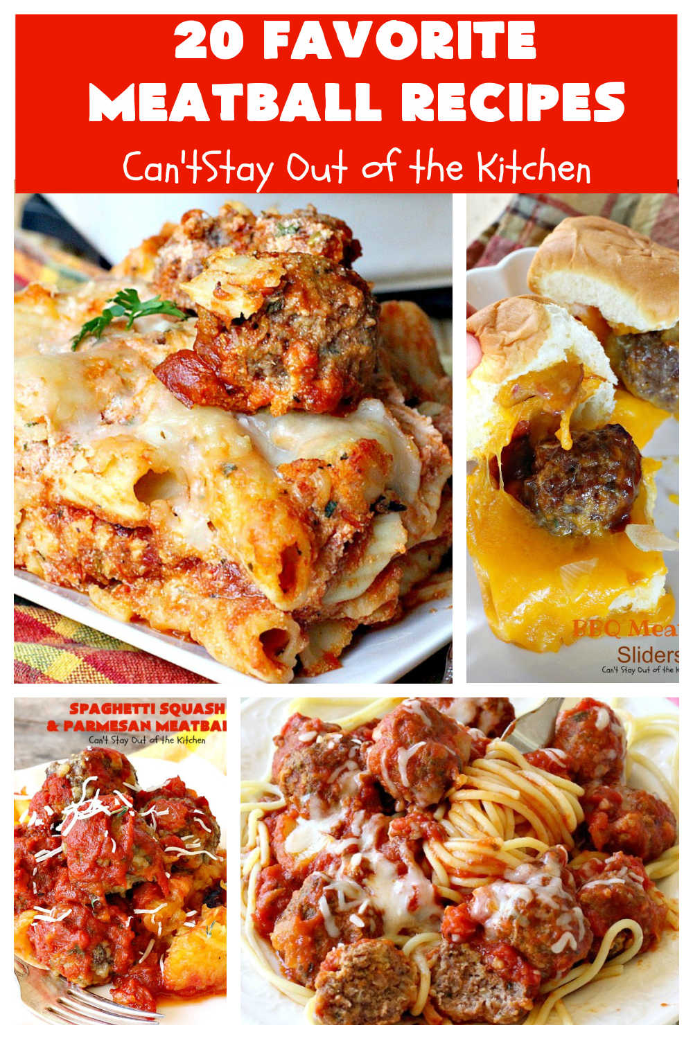 20 Favorite Meatball Recipes | Can't Stay Out of the Kitchen | #appetizers, #sliders & #sandwiches & lots of different ways to enjoy #meatballs without every version being #SpaghettiAndMeatballs! #beef #20FavoriteMeatballRecipes #MeatballRecipes