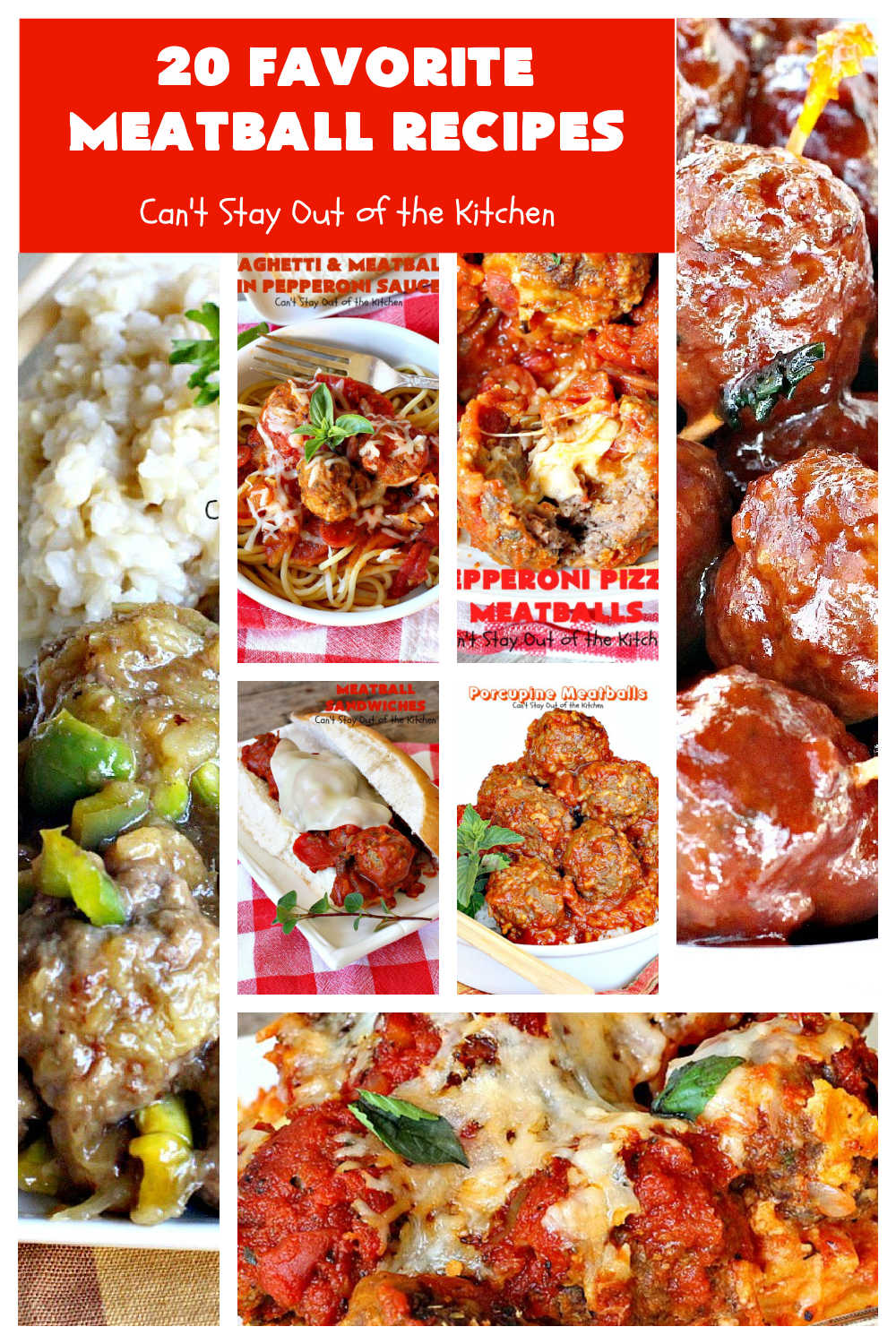 20 Favorite Meatball Recipes | Can't Stay Out of the Kitchen | #appetizers, #sliders & #sandwiches & lots of different ways to enjoy #meatballs without every version being #SpaghettiAndMeatballs! #beef #20FavoriteMeatballRecipes #MeatballRecipes