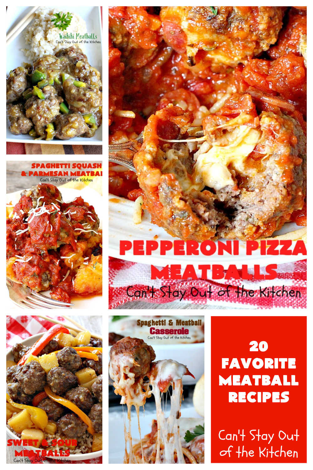 20 Favorite Meatball Recipes | Can't Stay Out of the Kitchen | #appetizers, #sliders & #sandwiches & lots of different ways to enjoy #meatballs without every version being #SpaghettiAndMeatballs! #beef #20FavoriteMeatballRecipes #MeatballRecipes