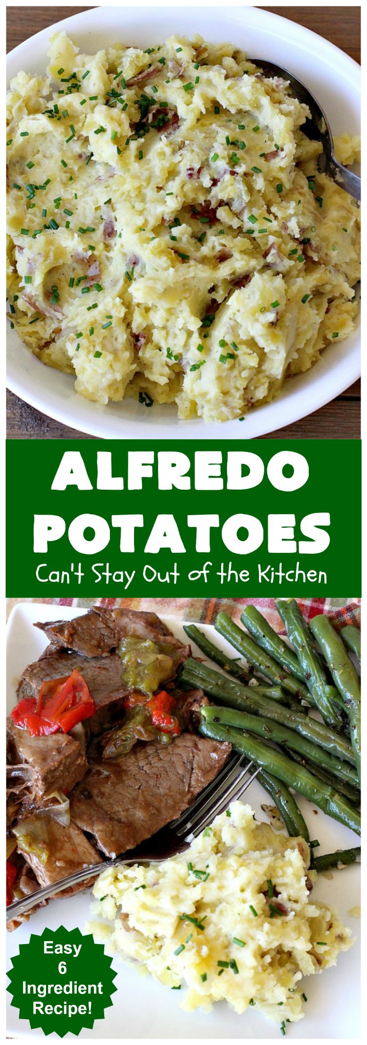 Alfredo Potatoes | Can't Stay Out of the Kitchen | one of the most enjoyable ways to enjoy #MashedPotatoes ever! Terrific for #holiday or company dinners. #potatoes #AlfredoSauce #AlfredoPotatoes
