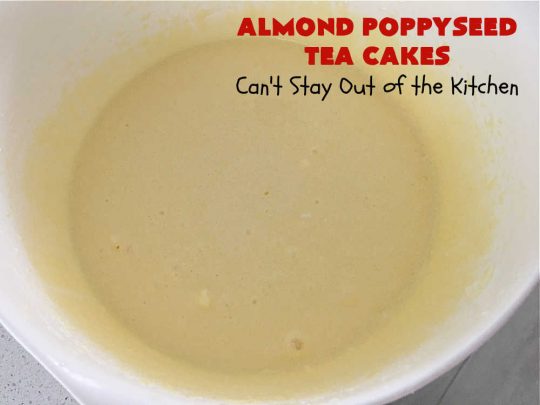 Almond Poppyseed Tea Cakes | Can't Stay Out of the Kitchen | these amazing #TeaCakes are irresistible & mouthwatering. They include both #almond flavoring & #almonds along with #poppyseeds to give flavor & texture to the #cake. These are fantastic for #holiday or #Christmas parties, but delightful enough to make all year long. Prepare to drool over every bite! #dessert #HolidayDessert #AlmondPoppyseedTeaCakesAlmond Poppyseed Tea Cakes | Can't Stay Out of the Kitchen | these amazing #TeaCakes are irresistible & mouthwatering. They include both #almond flavoring & #almonds along with #poppyseeds to give flavor & texture to the #cake. These are fantastic for #holiday or #Christmas parties, but delightful enough to make all year long. Prepare to drool over every bite! #dessert #HolidayDessert #AlmondPoppyseedTeaCakes