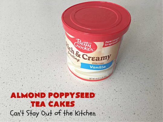 Almond Poppyseed Tea Cakes | Can't Stay Out of the Kitchen | these amazing #TeaCakes are irresistible & mouthwatering. They include both #almond flavoring & #almonds along with #poppyseeds to give flavor & texture to the #cake. These are fantastic for #holiday or #Christmas parties, but delightful enough to make all year long. Prepare to drool over every bite! #dessert #HolidayDessert #AlmondPoppyseedTeaCakes