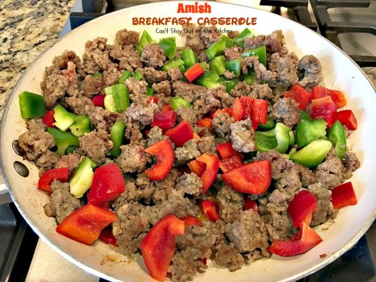 Amish Breakfast Casserole | Can't Stay Out of the Kitchen | one of the tastiest most delightful #breakfast #casseroles ever! This one uses 2 meats and 3 cheeses! Fabulous for #holiday breakfasts.