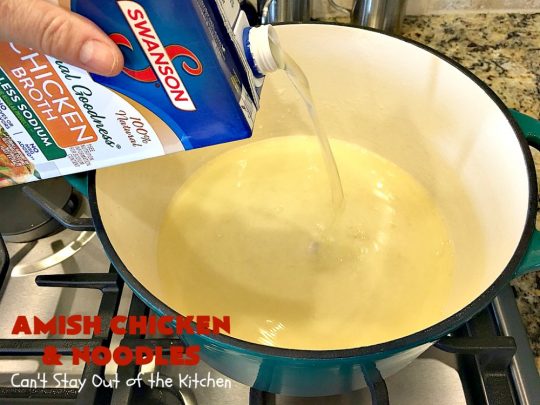 Amish Chicken and Noodles | Can't Stay Out of the Kitchen | this fantastic 30-minute recipe uses only 6 ingredients. It's so quick & easy for weeknight dinners. We've served it several times for company & everyone loved it! #Amish #chicken #noodles 