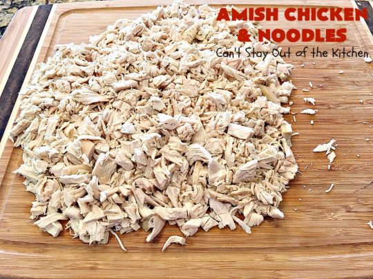Amish Chicken and Noodles | Can't Stay Out of the Kitchen | this fantastic 30-minute recipe uses only 6 ingredients. It's so quick & easy for weeknight dinners. We've served it several times for company & everyone loved it! #Amish #chicken #noodles 