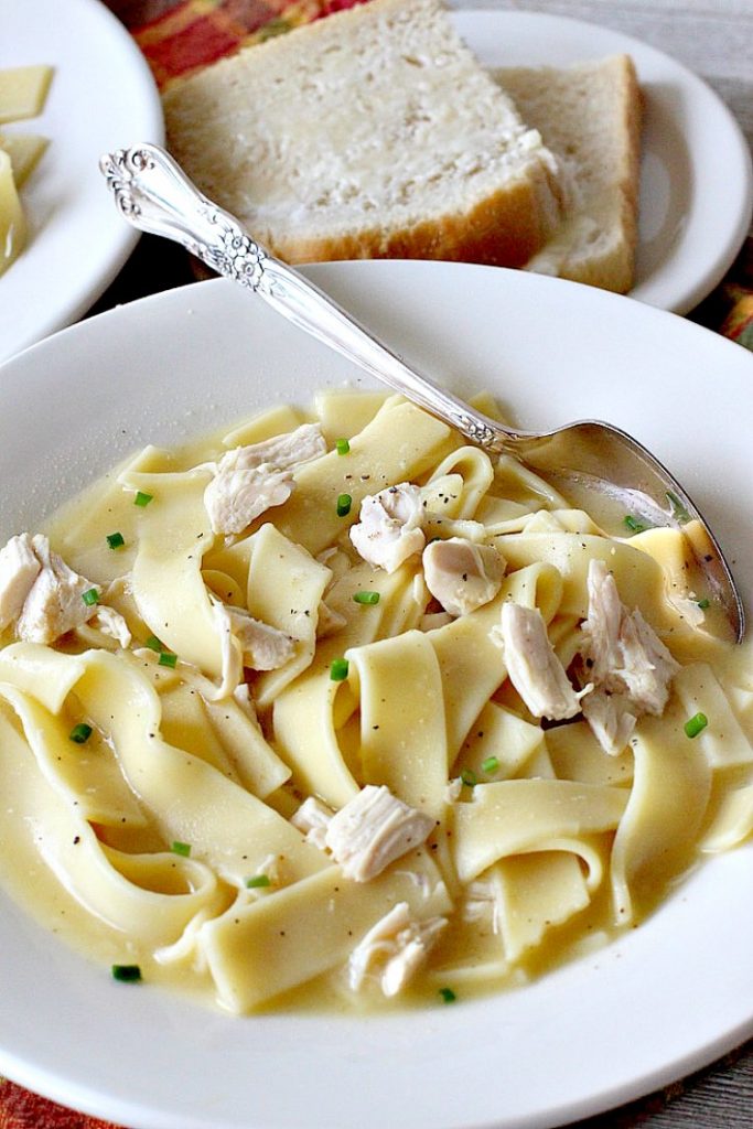 Amish Chicken and Noodles | Can't Stay Out of the Kitchen | this fantastic 30-minute recipe uses only 6 ingredients. It's so quick & easy for weeknight dinners. We've served it several times for company & everyone loved it! #Amish #chicken #noodles 