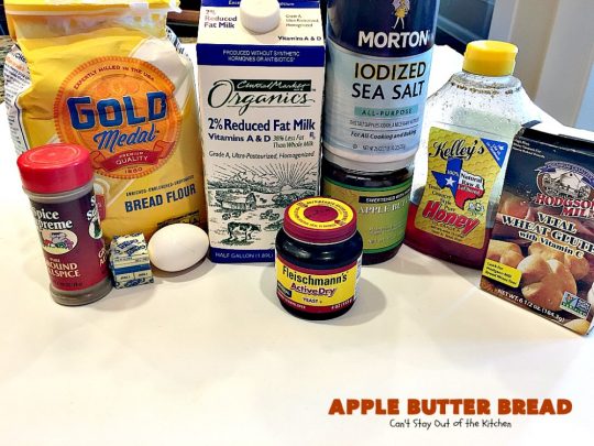 Apple Butter Bread | Can't Stay Out of the Kitchen | one of our favorite #breadmaker recipes for homemade #bread. Quick, easy & delicious. Great with homemade #applebutter too. #apple