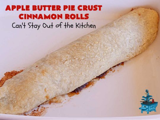 Apple Butter Pie Crust Cinnamon Rolls | Can't Stay Out of the Kitchen | these spectacular #CinnamonRolls are absolutely breathtaking! They're made from #PieCrust and filled with #AppleButter & #cinnamon. Great for #breakfast, snacks or for #dessert. Every bite will rock your world! #apples #PieCrustCinnamonRolls #HolidayBreakfast #AppleButterPieCrustCinnamonRollsApple Butter Pie Crust Cinnamon Rolls | Can't Stay Out of the Kitchen | these spectacular #CinnamonRolls are absolutely breathtaking! They're made from #PieCrust and filled with #AppleButter & #cinnamon. Great for #breakfast, snacks or for #dessert. Every bite will rock your world! #apples #PieCrustCinnamonRolls #HolidayBreakfast #AppleButterPieCrustCinnamonRolls
