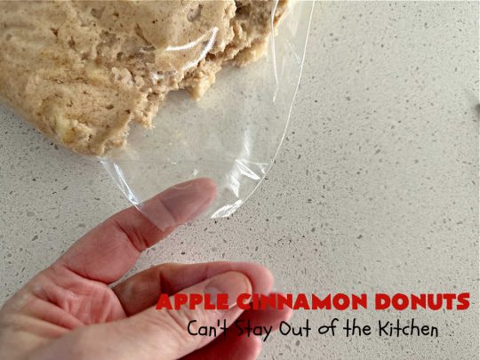 Apple Cinnamon Donuts | Can't Stay Out of the Kitchen | Brighten up your day with a batch of these fantastic #donuts. #AppleCinnamonDonuts include both #applesauce & #apples & they're rolled in melted butter and dredged in a #cinnamon-sugar mixture. Terrific for a weekend, company or #holiday #breakfast. You'll be swooning from the first bite! #HolidayBreakfast