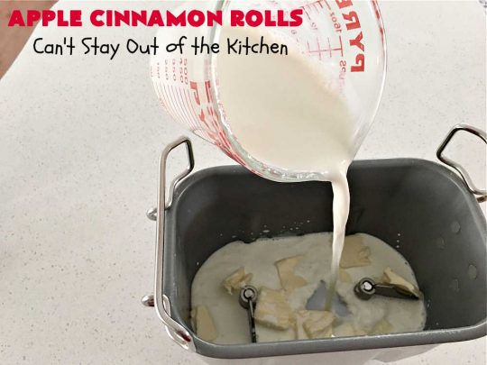 Apple Cinnamon Rolls | Can't Stay Out of the Kitchen | these luscious #CinnamonRolls are outrageously good. They're filled with #apples & #cinnamon & slathered with a rich, thick icing to die for. Terrific for a weekend, company or #holiday #breakfast. Every bite will have you drooling. #brunch #SweetRolls #AppleCinnamonRolls