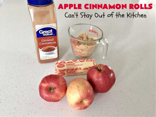 Apple Cinnamon Rolls | Can't Stay Out of the Kitchen | these luscious #CinnamonRolls are outrageously good. They're filled with #apples & #cinnamon & slathered with a rich, thick icing to die for. Terrific for a weekend, company or #holiday #breakfast. Every bite will have you drooling. #brunch #SweetRolls #AppleCinnamonRolls