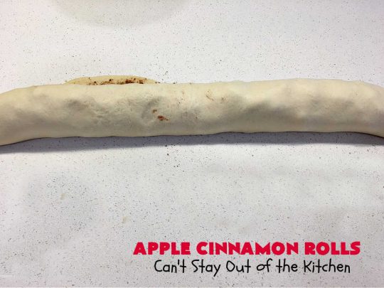 Apple Cinnamon Rolls | Can't Stay Out of the Kitchen | these luscious #CinnamonRolls are outrageously good. They're filled with #apples & #cinnamon & slathered with a rich, thick icing to die for. Terrific for a weekend, company or #holiday #breakfast. Every bite will have you drooling. #brunch #SweetRolls #AppleCinnamonRolls