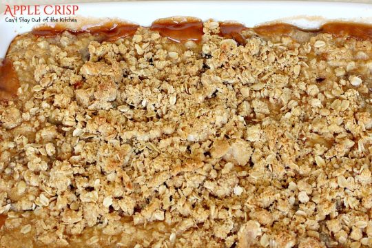Apple Crisp | Can't Stay Out of the Kitchen | this dynamic #dessert is also fantastic served for #breakfast! Uses #LuckyLeaf #applepiefilling and has a streusel topping. #apples