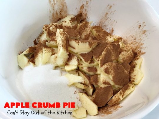 Apple Crumb Pie | Can't Stay Out of the Kitchen | my Mom's fantastic old-fashioned #recipe. Great for family, company or #holiday dinners. #Christmas #Thanksgiving #pie #AppleCrumbPie