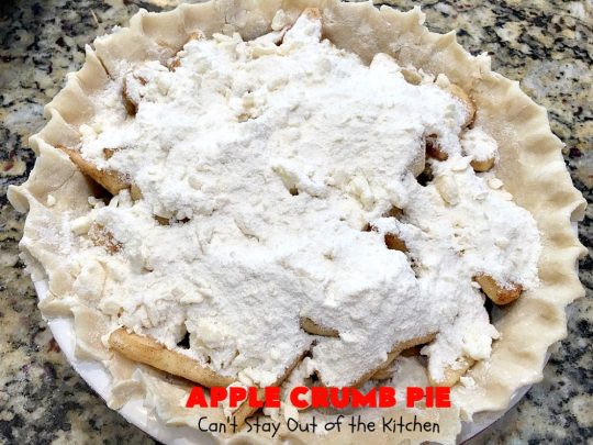 Apple Crumb Pie | Can't Stay Out of the Kitchen | my Mom's fantastic old-fashioned #recipe. Great for family, company or #holiday dinners. #Christmas #Thanksgiving #pie #AppleCrumbPie