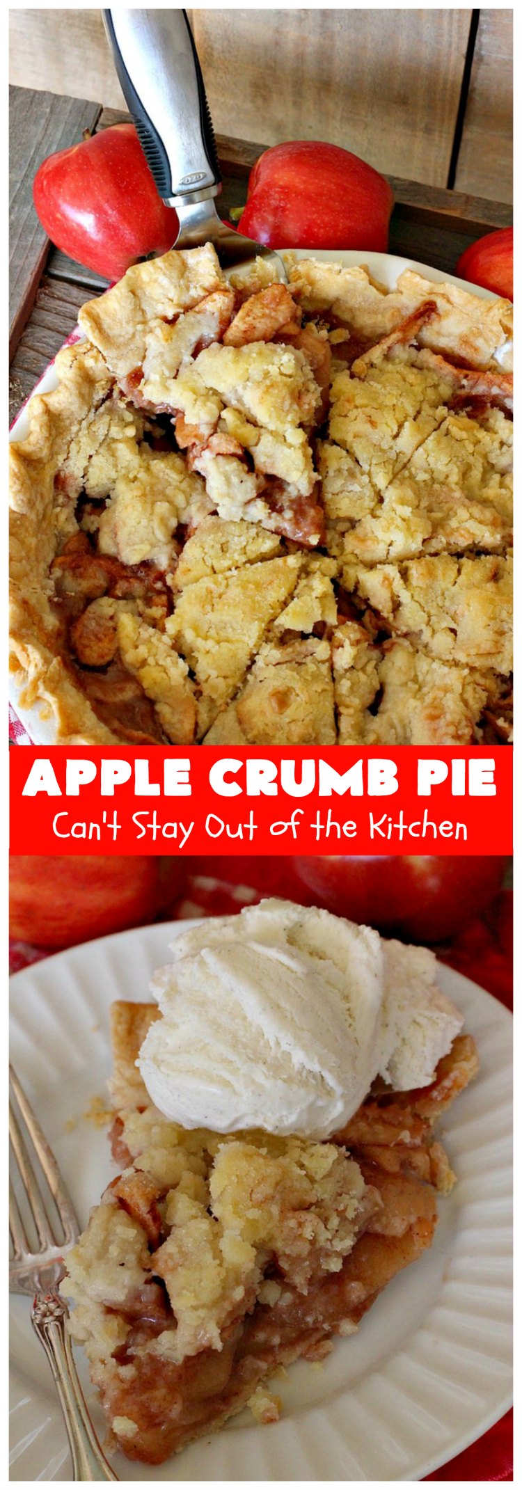 Apple Crumb Pie | Can't Stay Out of the Kitchen | my Mom's fantastic old-fashioned #recipe. Great for family, company or #holiday dinners. #Christmas #Thanksgiving #pie #AppleCrumbPie