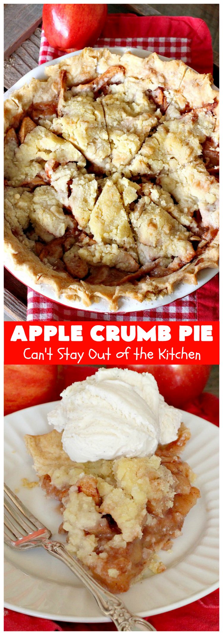 Apple Crumb Pie | Can't Stay Out of the Kitchen | my Mom's fantastic old-fashioned #recipe. Great for family, company or #holiday dinners. #Christmas #Thanksgiving #pie #AppleCrumbPie