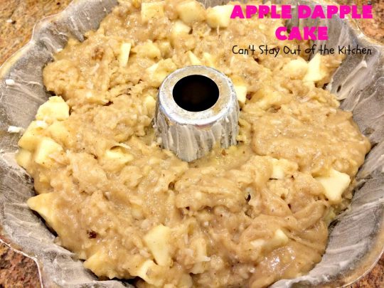 Apple Dapple Cake | Can't Stay Out of the Kitchen | this favorite #apple #cake is filled with #apples, #walnuts & #coconut. It's a terrific #dessert cake or can be used as a #breakfast #coffeecake. #applecake
