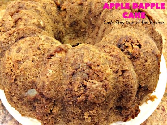 Apple Dapple Cake | Can't Stay Out of the Kitchen | this favorite #apple #cake is filled with #apples, #walnuts & #coconut. It's a terrific #dessert cake or can be used as a #breakfast #coffeecake. #applecake