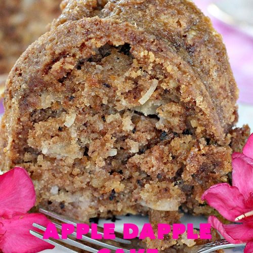 Apple Dapple Cake | Can't Stay Out of the Kitchen | this favorite #apple #cake is filled with #apples, #walnuts & #coconut. It's a terrific #dessert cake or can be used as a #breakfast #coffeecake. #applecake
