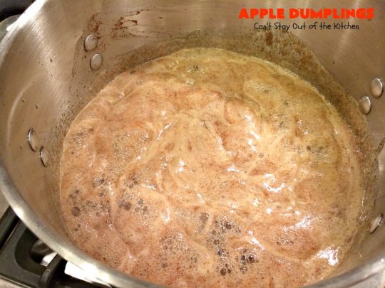 Apple Dumplings | Can't Stay Out of the Kitchen | this is my favorite #dessert. It's absolutely melt-in-your-mouth delicious. #apples are filled with #cinnamon-sugar, rolled in pie crust & glazed with a cinnamon-sugar syrup. Terrific dessert for company or #holidays.