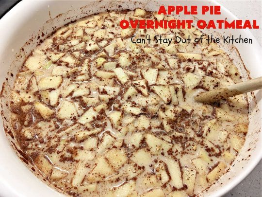 Apple Pie Overnight Oatmeal | Can't Stay Out of the Kitchen | this fantastic #oatmeal #recipe uses steel-cut oats & cooks them up to perfection in the #crockpot. They're filled with #apples & #cinnamon for great #ApplePie flavor. Using a programmable #SlowCooker makes this a wonderful #breakfast idea for a #holiday breakfast too. #healthy, #vegan #GlutenFree #SugarFree #HolidayBreakfast #OvernightOatmeal #ApplePieOvernightOatmealApple Pie Overnight Oatmeal | Can't Stay Out of the Kitchen | this fantastic #oatmeal #recipe uses steel-cut oats & cooks them up to perfection in the #crockpot. They're filled with #apples & #cinnamon for great #ApplePie flavor. Using a programmable #SlowCooker makes this a wonderful #breakfast idea for a #holiday breakfast too. #healthy, #vegan #GlutenFree #SugarFree #HolidayBreakfast #OvernightOatmeal #ApplePieOvernightOatmeal