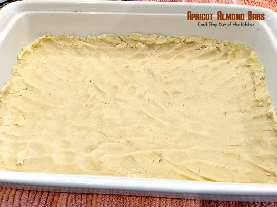 Apricot Almond Bars | Can't Stay Out of the Kitchen | these #cookie bars are fantastic. #Apricot preserves are layered on a shortbread crust and sprinkled with #almonds. We love to make these for the #holidays. #dessert