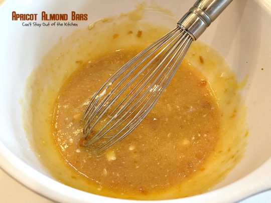 Apricot Almond Bars | Can't Stay Out of the Kitchen | these #cookie bars are fantastic. #Apricot preserves are layered on a shortbread crust and sprinkled with #almonds. We love to make these for the #holidays. #dessert