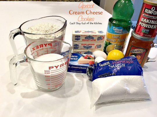 Apricot Cream Cheese Cookies | Can't Stay Out of the Kitchen | these are some of our favorite #christmas #cookies. These thumbprint cookies have #apricot preserves in the center. #dessert