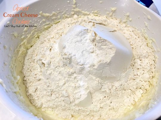 Apricot Cream Cheese Cookies | Can't Stay Out of the Kitchen | these are some of our favorite #christmas #cookies. These thumbprint cookies have #apricot preserves in the center. #dessert