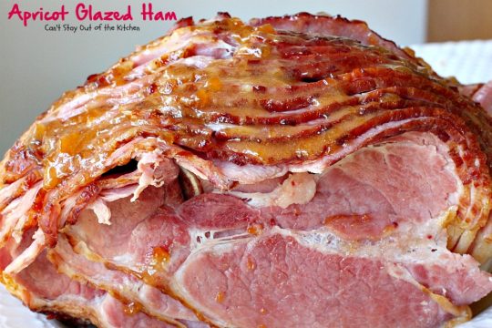 Apricot Glazed Ham | Can't Stay Out of the Kitchen | one of the easiest, most succulent & delicious ways to prepare #ham for #holiday menus. This one gives instructions on how to carve a #spiral-cutham. #glutenfree