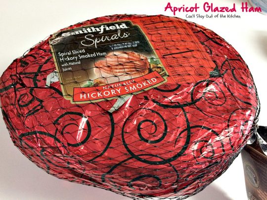 Apricot Glazed Ham | Can't Stay Out of the Kitchen | one of the easiest, most succulent & delicious ways to prepare #ham for #holiday menus. This one gives instructions on how to carve a #spiral-cutham. #glutenfree