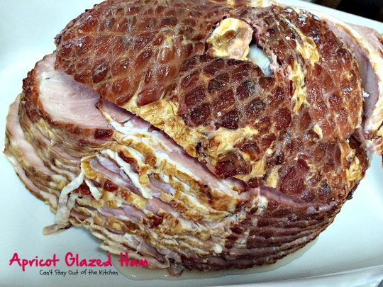 Apricot Glazed Ham | Can't Stay Out of the Kitchen | one of the easiest, most succulent & delicious ways to prepare #ham for #holiday menus. This one gives instructions on how to carve a #spiral-cutham. #glutenfree