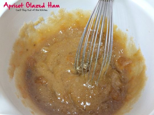 Apricot Glazed Ham | Can't Stay Out of the Kitchen | one of the easiest, most succulent & delicious ways to prepare #ham for #holiday menus. This one gives instructions on how to carve a #spiral-cutham. #glutenfree