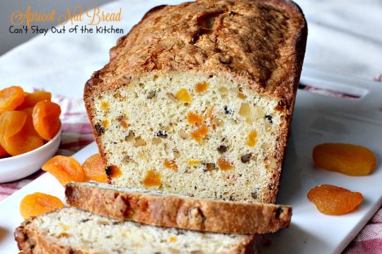 Apricot Nut Bread | Can't Stay Out of the Kitchen | one of the best #apricot #breads you'll ever taste. Quick, easy & great for #holidays or whenever you want to satisfy your sweet tooth! #breakfast
