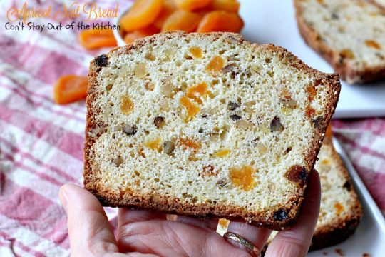 Apricot Nut Bread | Can't Stay Out of the Kitchen | one of the best #apricot #breads you'll ever taste. Quick, easy & great for #holidays or whenever you want to satisfy your sweet tooth! #breakfast