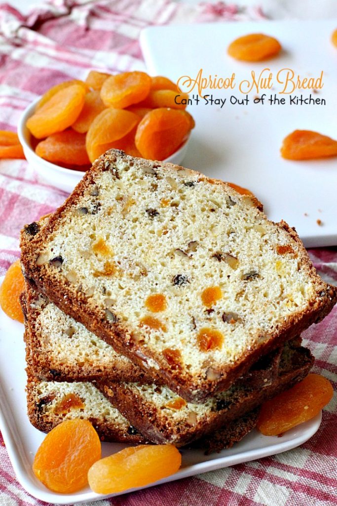 Apricot Nut Bread | Can't Stay Out of the Kitchen | one of the best #apricot #breads you'll ever taste. Quick, easy & great for #holidays or whenever you want to satisfy your sweet tooth! #breakfast