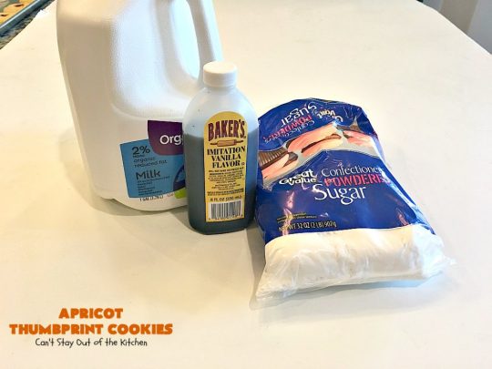 Apricot Thumbprint Cookies | Can't Stay Out of the Kitchen | these delicious #cookies are family favorites. Perfect for any #holiday, potluck, baby shower or other party. #apricot #dessert