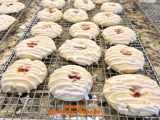 Apricot Thumbprint Cookies | Can't Stay Out of the Kitchen | these delicious #cookies are family favorites. Perfect for any #holiday, potluck, baby shower or other party. #apricot #dessert