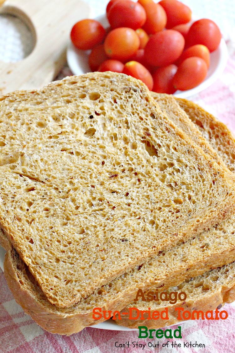 Asiago Sun-Dried Tomato Bread | Can't Stay Out of the Kitchen