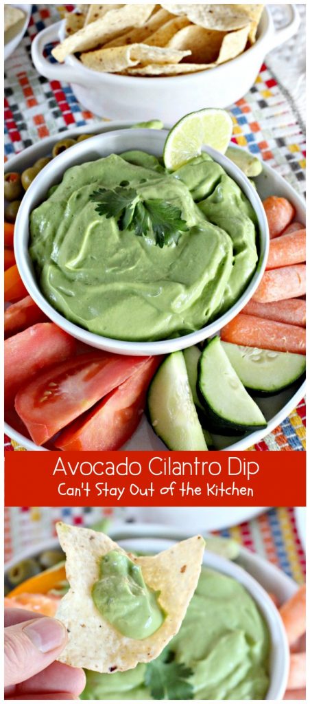 Avocado Cilantro Dip | Can't Stay Out of the Kitchen