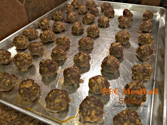 BBQ Meatball Sliders | Can't Stay Out of the Kitchen | these outrageous #sliders are filled with cheesy #meatballs, dipped in #BBQsauce, smothered in #bacon and onions, topped with #cheese on #King'sHawaiianSweetRolls! AMAZING!
