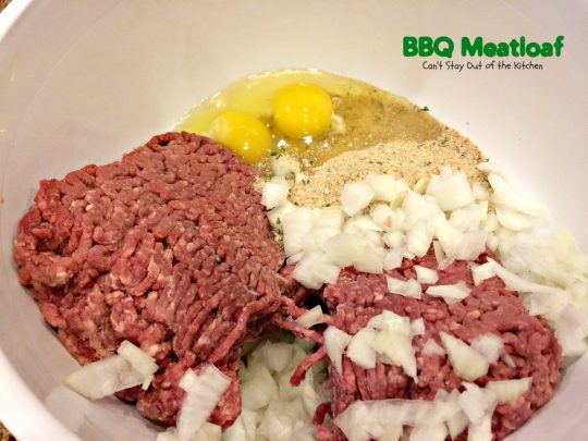 BBQ Meatloaf | Can't Stay Out of the Kitchen | this sensational #meatloaf is filled with #cheese and topped with your favorite #BBQ sauce for scrumptious, unbeatable flavor. #beef