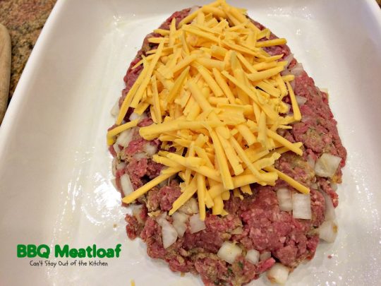 BBQ Meatloaf | Can't Stay Out of the Kitchen | this sensational #meatloaf is filled with #cheese and topped with your favorite #BBQ sauce for scrumptious, unbeatable flavor. #beef
