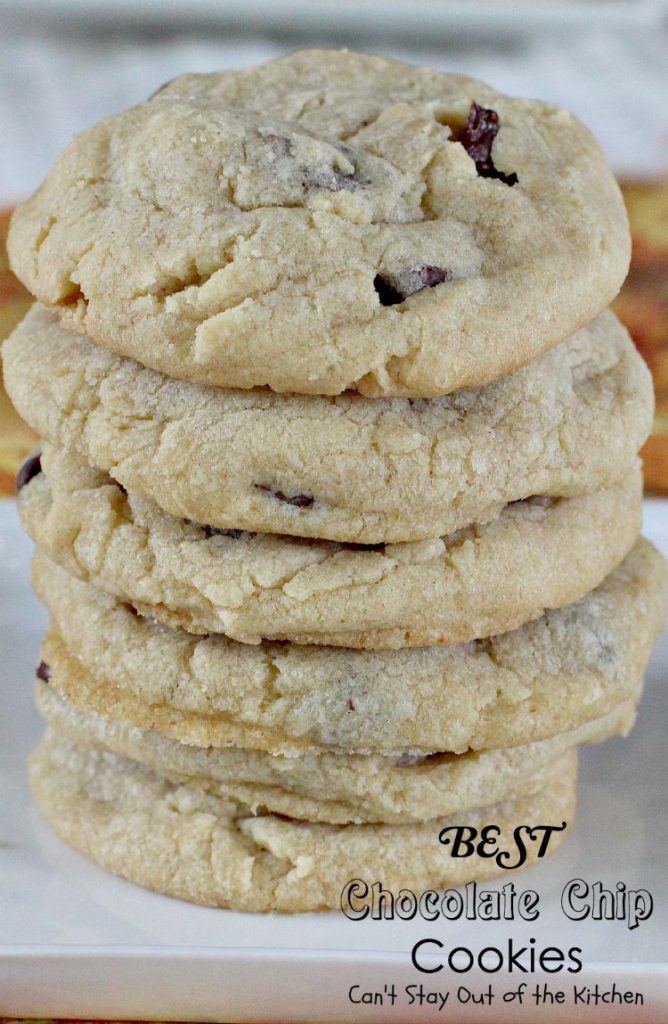 BEST Chocolate Chip Cookies | Can't Stay Out of the Kitchen | these amazing #cookies are so scrumptious you won't be able to stop eating them! #chocolate #dessert
