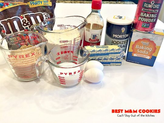 BEST M&M Cookies | Can't Stay Out of the Kitchen | These fabulous #cookies are divine! They start with #copycat #MrsFields #chocolate chip cookies but substitute #M&Ms. They are so heavenly. #dessert