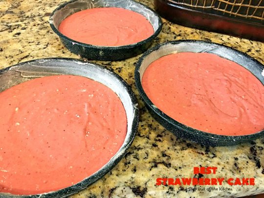BEST Strawberry Cake | Can't Stay Out of the Kitchen | this is the best, richest, most decadent #strawberry #cake ever! Perfect for #holidays & special occasions like #MothersDay, #FathersDay or #ValentinesDay. #dessert