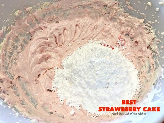 BEST Strawberry Cake | Can't Stay Out of the Kitchen | this is the best, richest, most decadent #strawberry #cake ever! Perfect for #holidays & special occasions like #MothersDay, #FathersDay or #ValentinesDay. #dessert