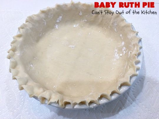 Baby Ruth Pie | Can't Stay Out of the Kitchen | this outrageously delicious #pie is made with #BabyRuthBars. It has all the #chocolate,#caramel & #peanut flavor you love in a #dessert. If you enjoy #BabyRuth candy bars, you'll go crazy over this amazing pie. #ValentinesDay #holiday #HolidayDessert #PeanutButterDessert #ChocolateDessert #CaramelDessert #BabyRuthPie